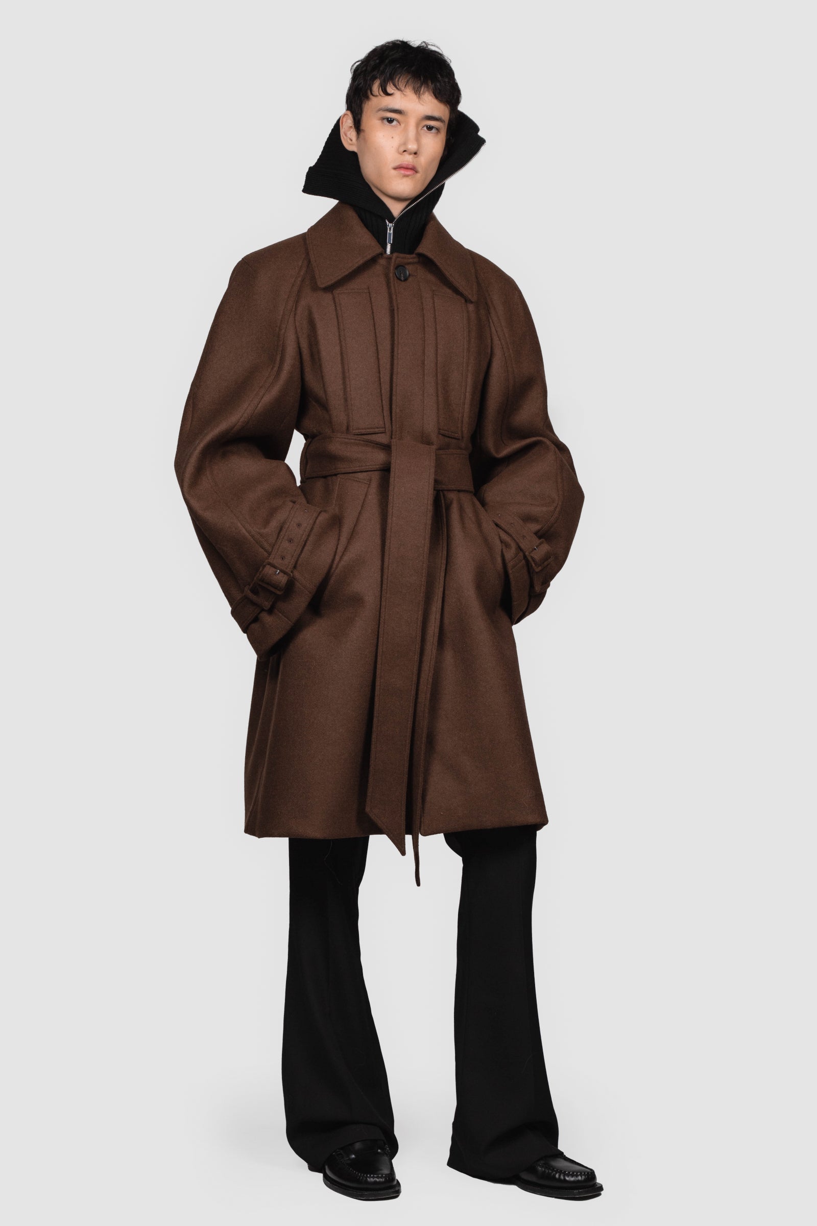 ジャケット・アウター Egon lab 22aw super long coat LONG RAGLAN COAT – EGONLAB