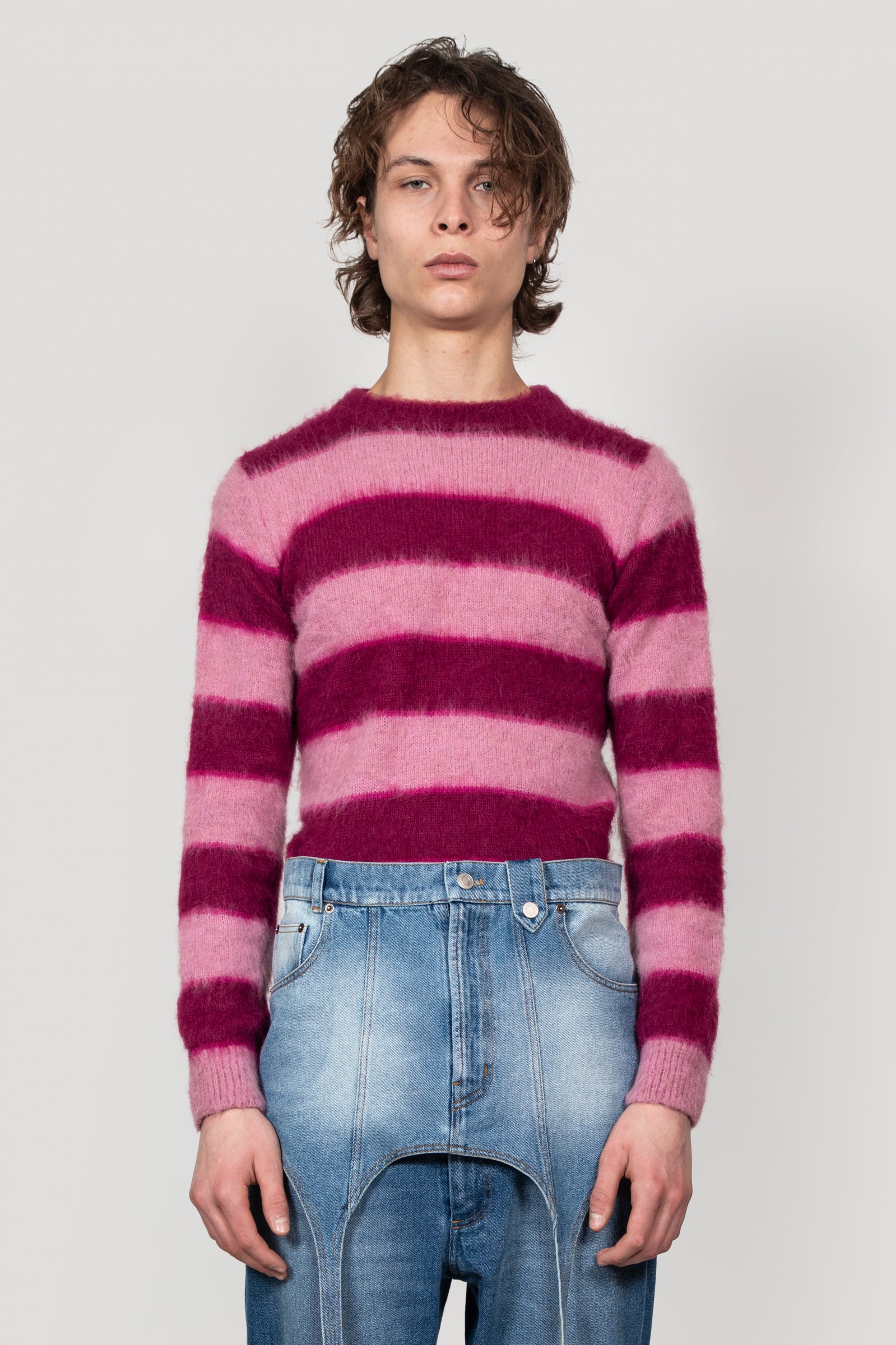 Pink and purple striped sweater hotsell