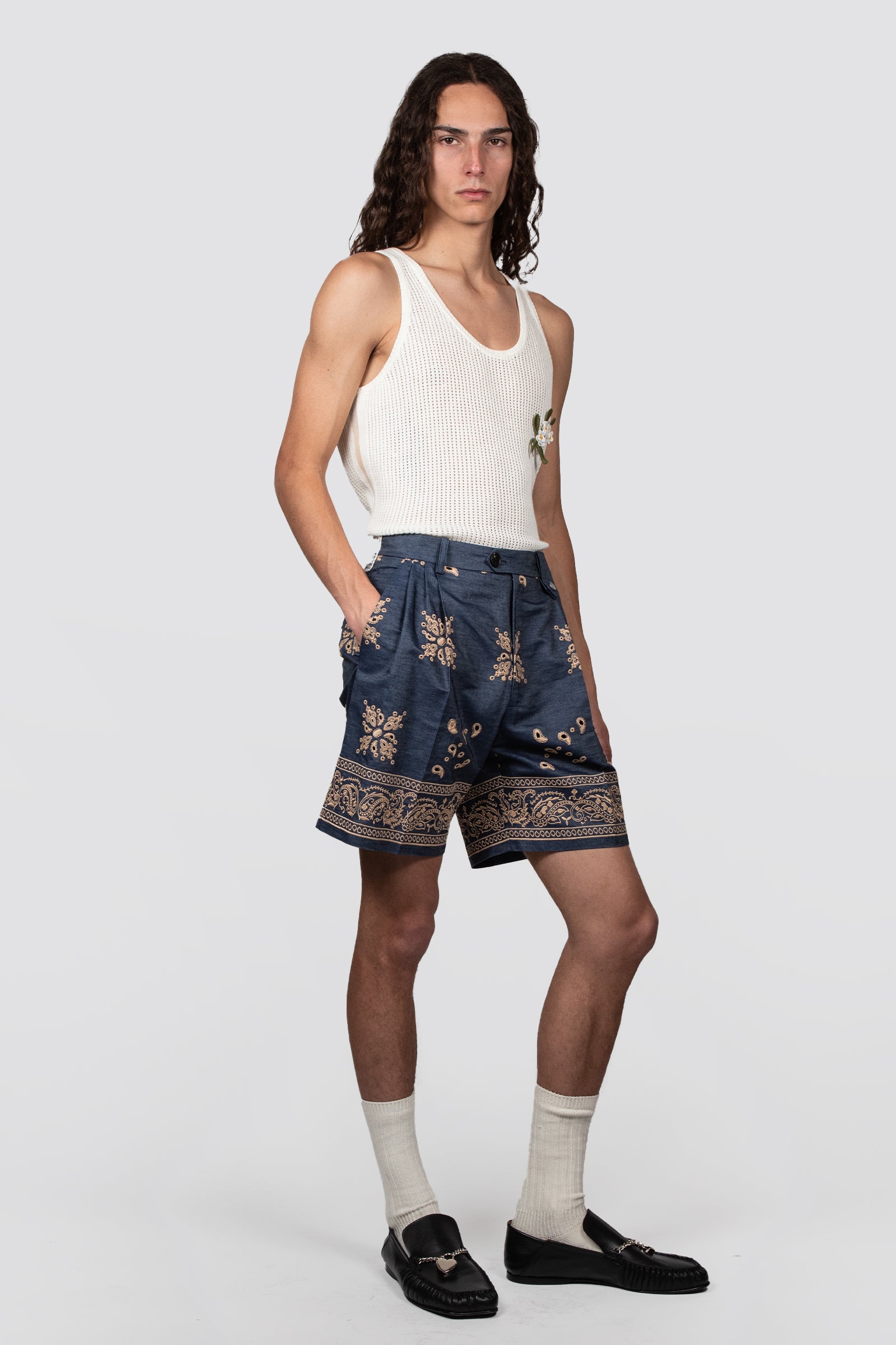 PLEATED TAILORING SHORT