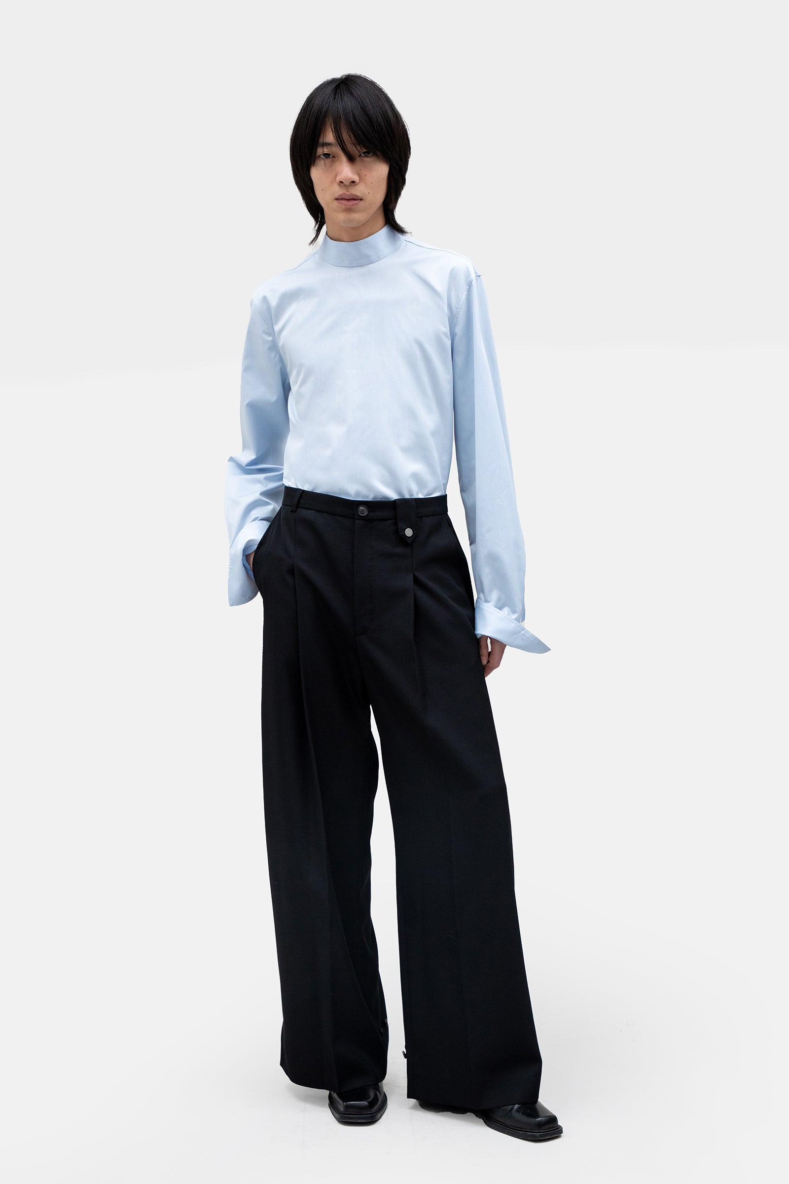 MANDARIN COLLAR SHIRT