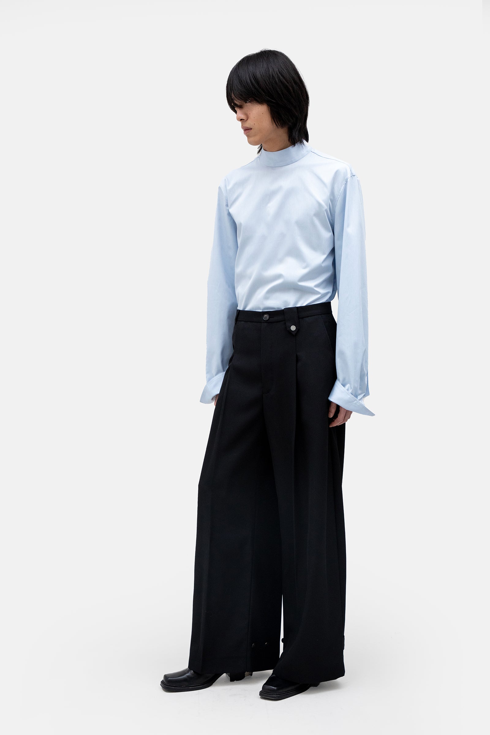 MANDARIN COLLAR SHIRT