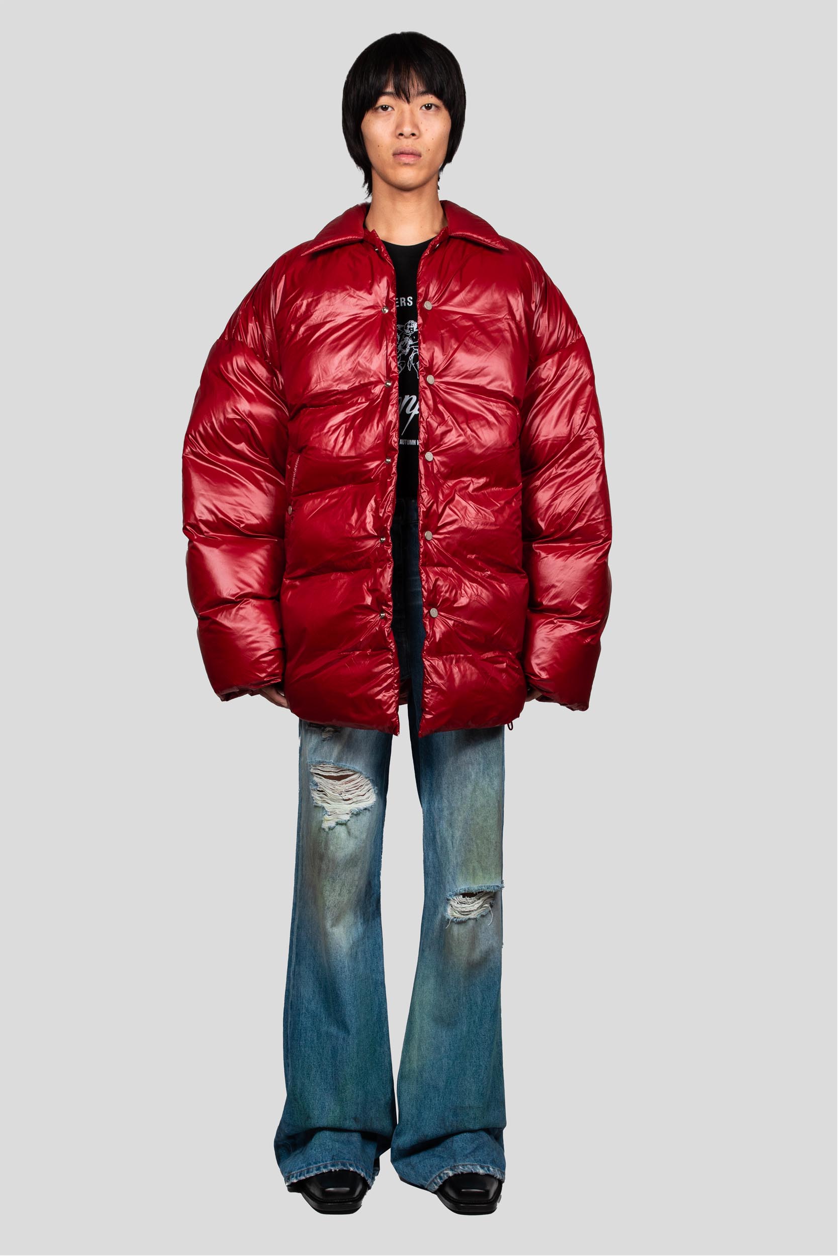 RED SNOW PUFFER JACKET