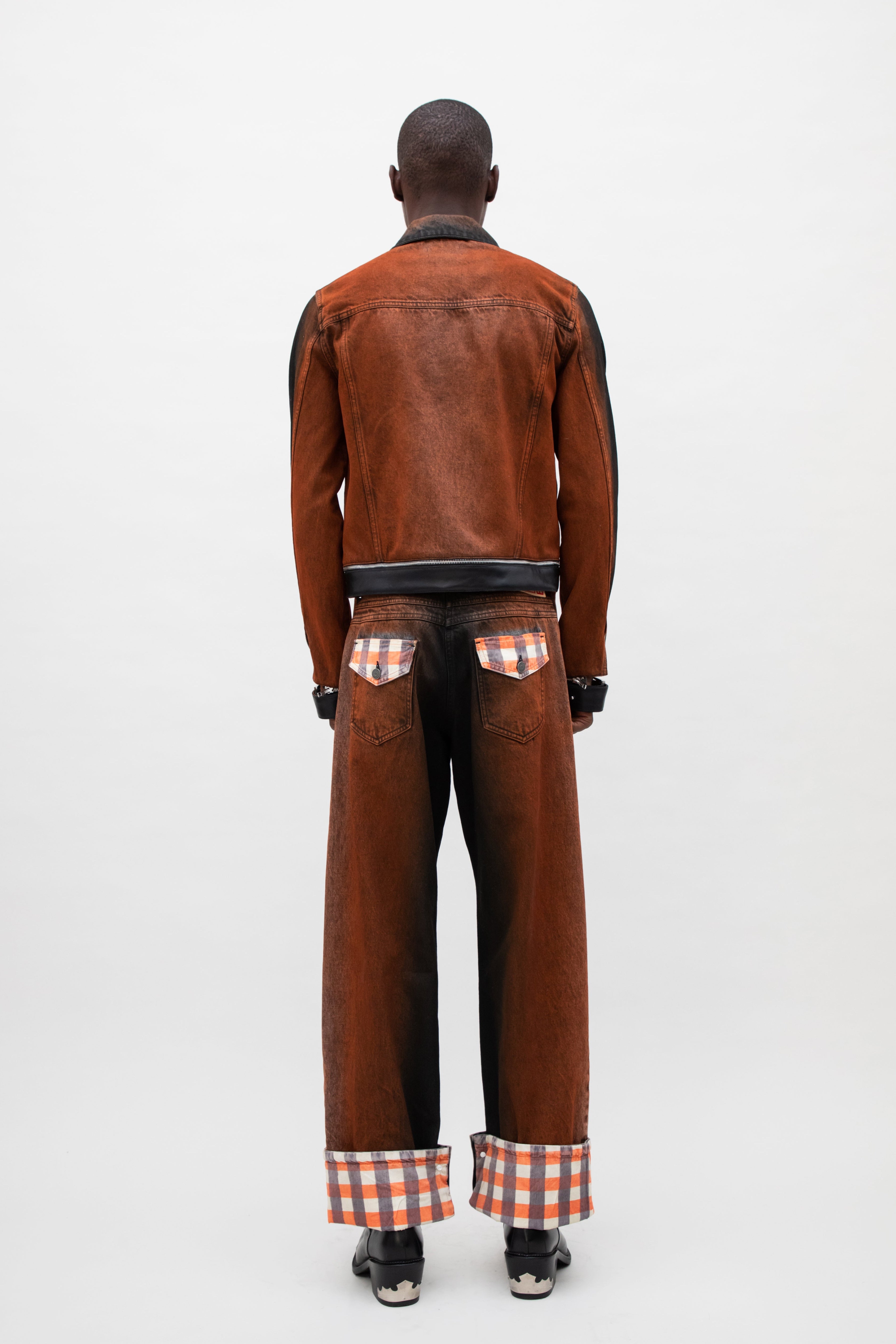 LEATHER STRAP DENIM JACKET – EGONLAB