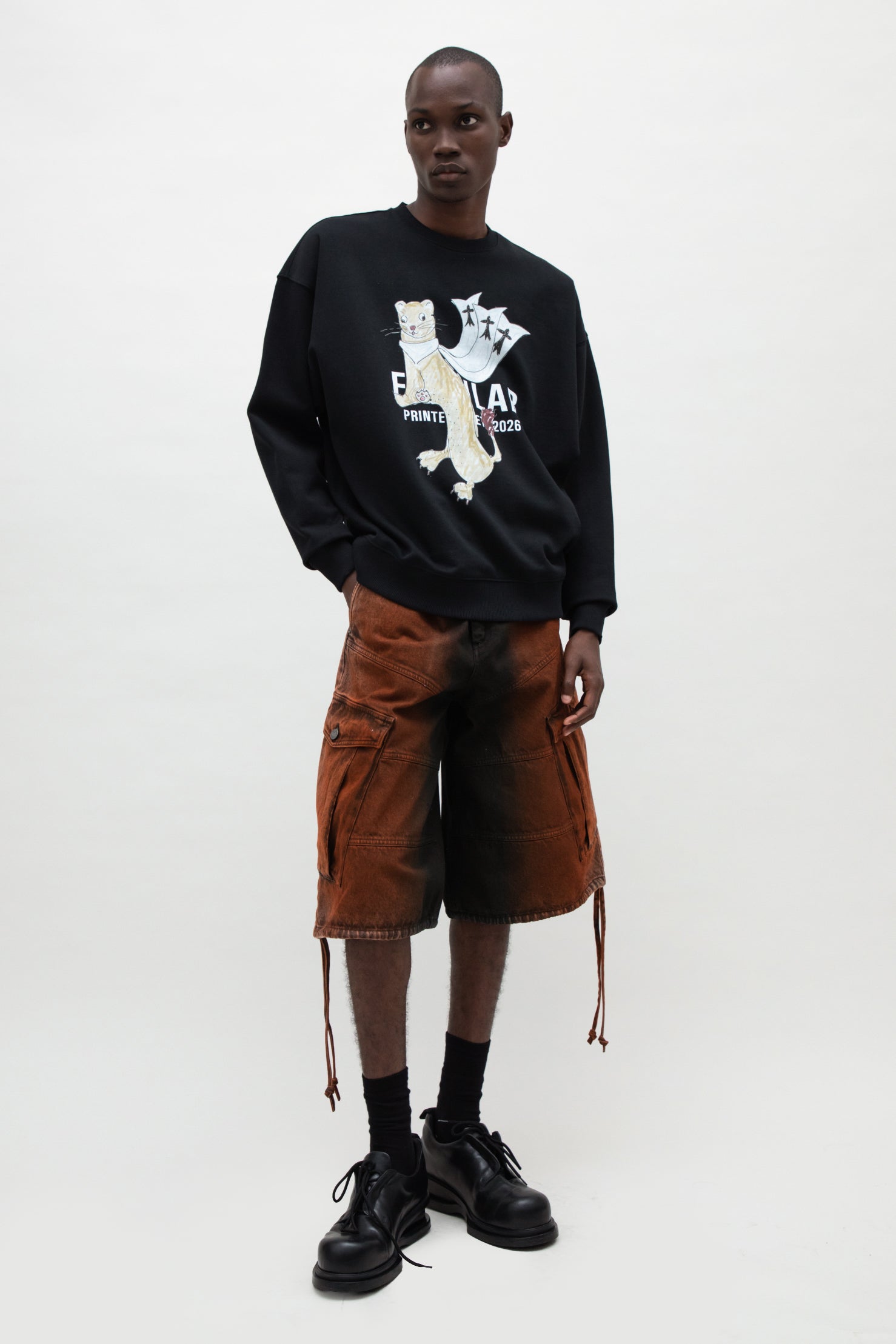 HERMINE PRINT COTON SWEATSHIRT