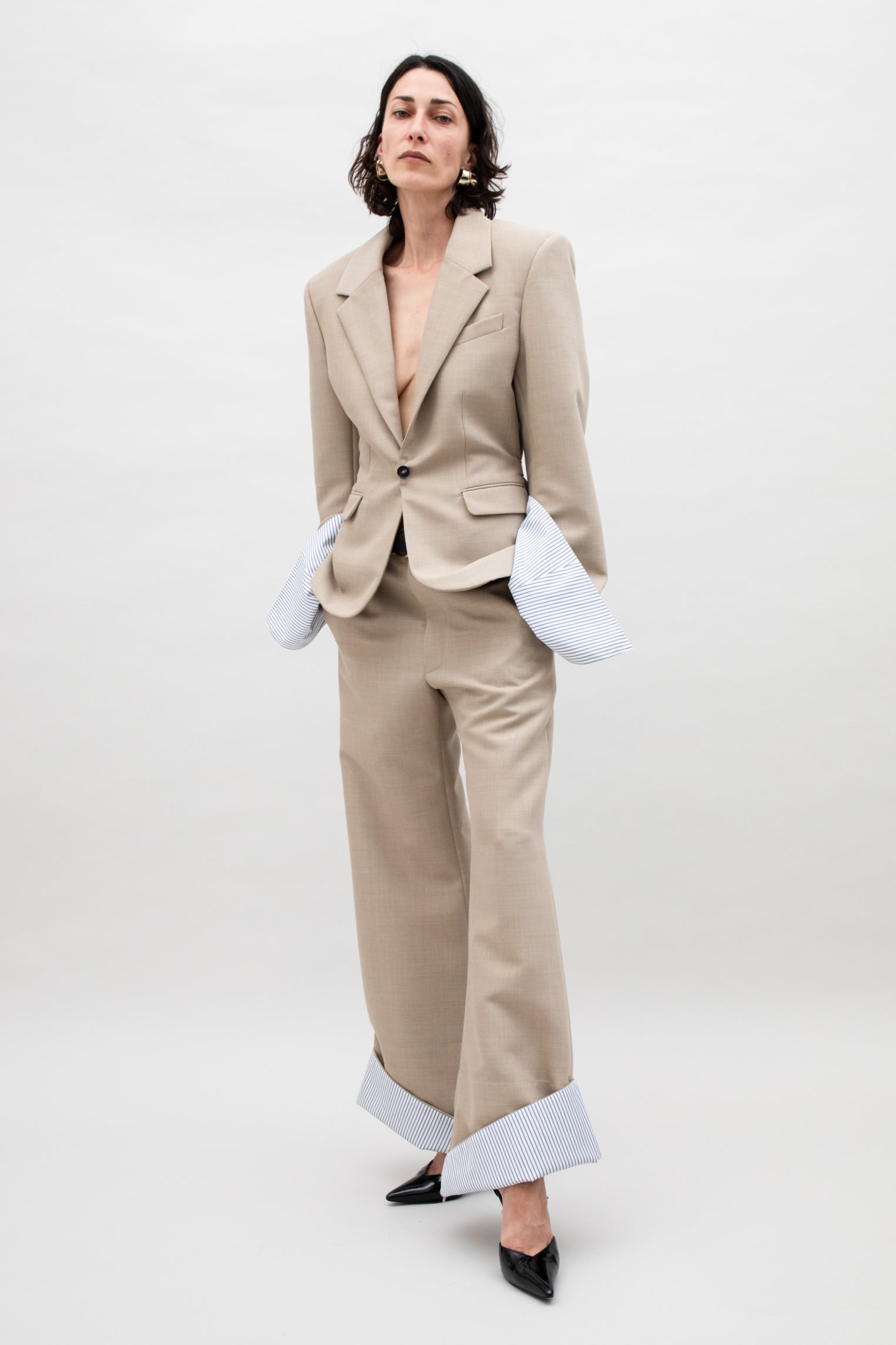 STRUCTURED OPEN CUFF JACKET