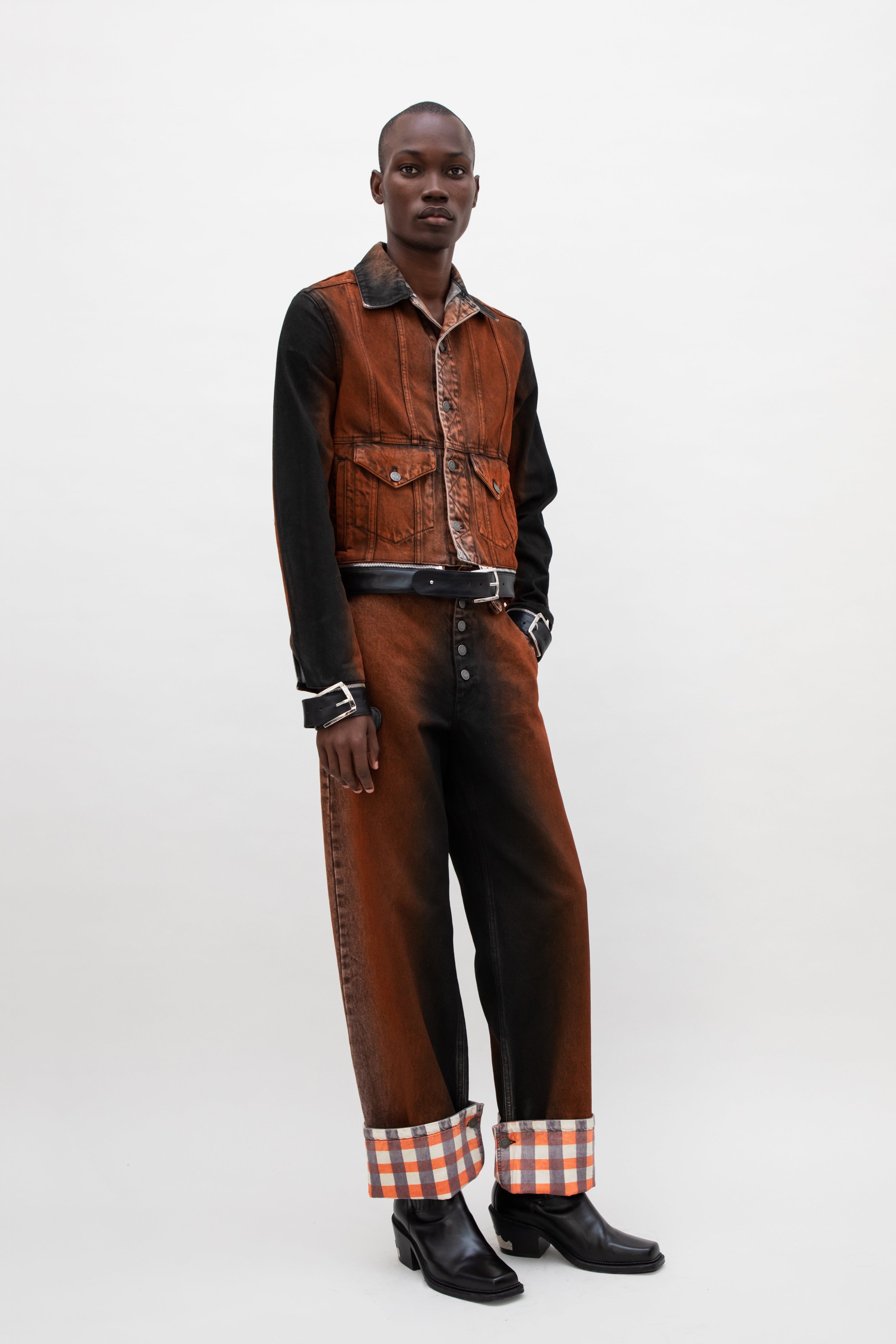 K*m様 26SS egonlab LEATHER STRAP DENIM JA LEATHER STRAP DENIM JACKET – EGONLAB
