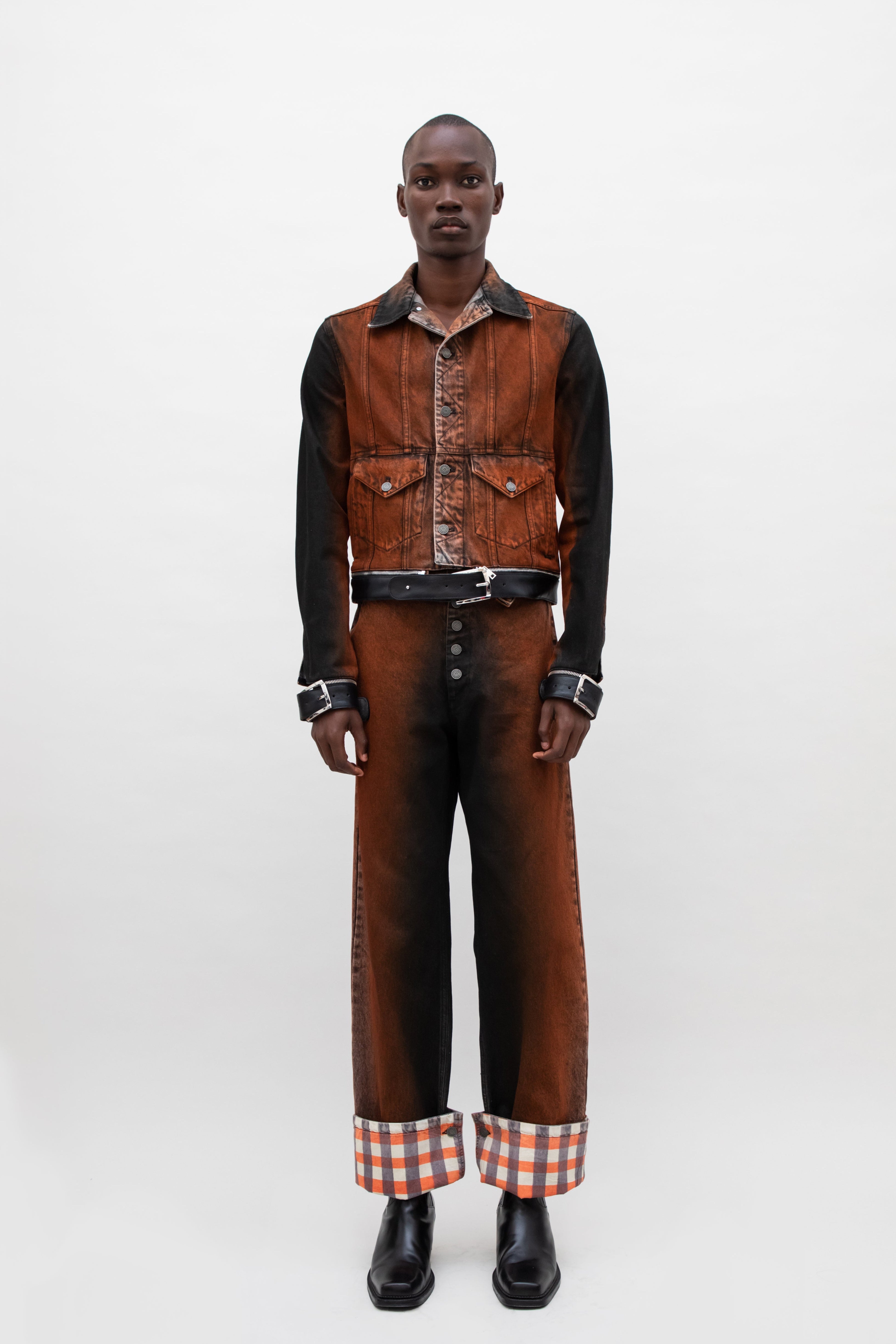 K*m様 26SS egonlab LEATHER STRAP DENIM JA LEATHER STRAP DENIM JACKET – EGONLAB