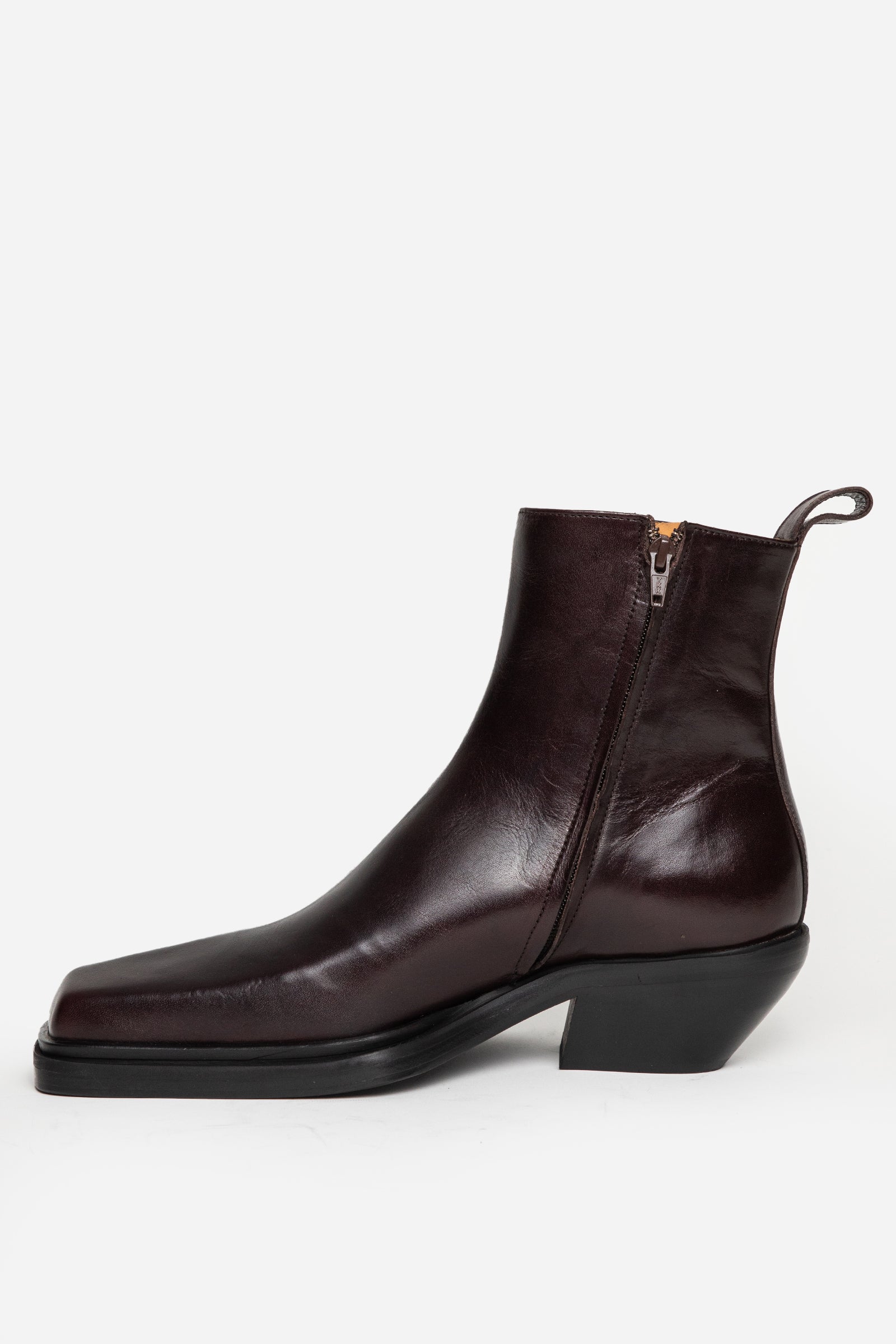 靴 EGONLAB 25AW ANKLE BOOT - BLACK LEATHER ANKLE BOOT – EGONLAB