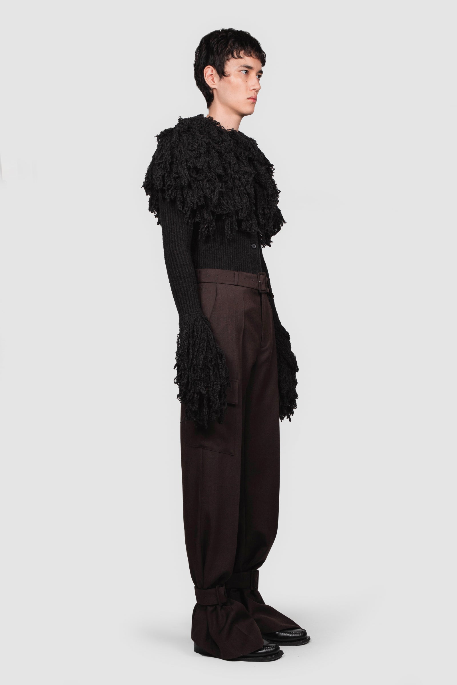 KNITTED FRANGED CARDIGAN