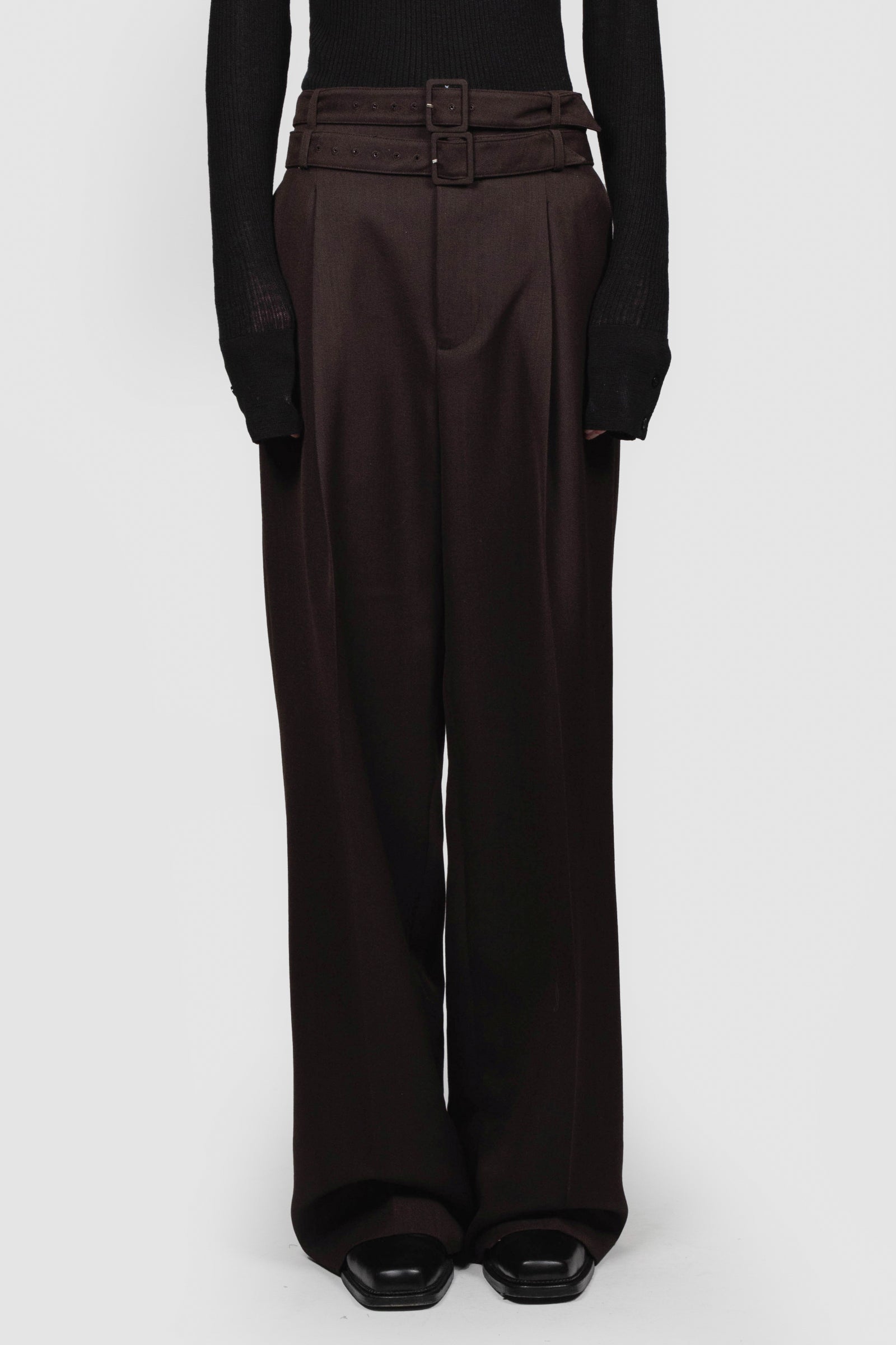 EGONLAB24AW Samy Pant Grey Woolスラックス　フレア EGONLAB24AW Samy Pant Grey Woolスラックス フレア - メルカリ