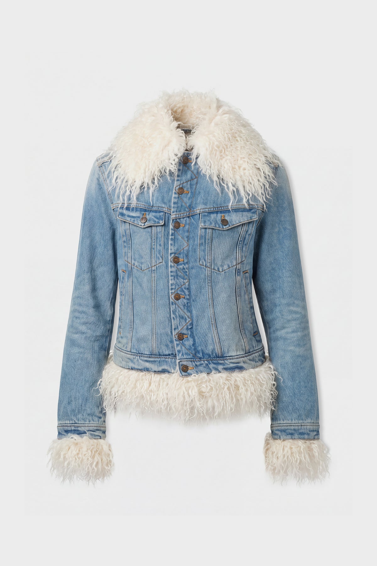 FUR DENIM JACKET