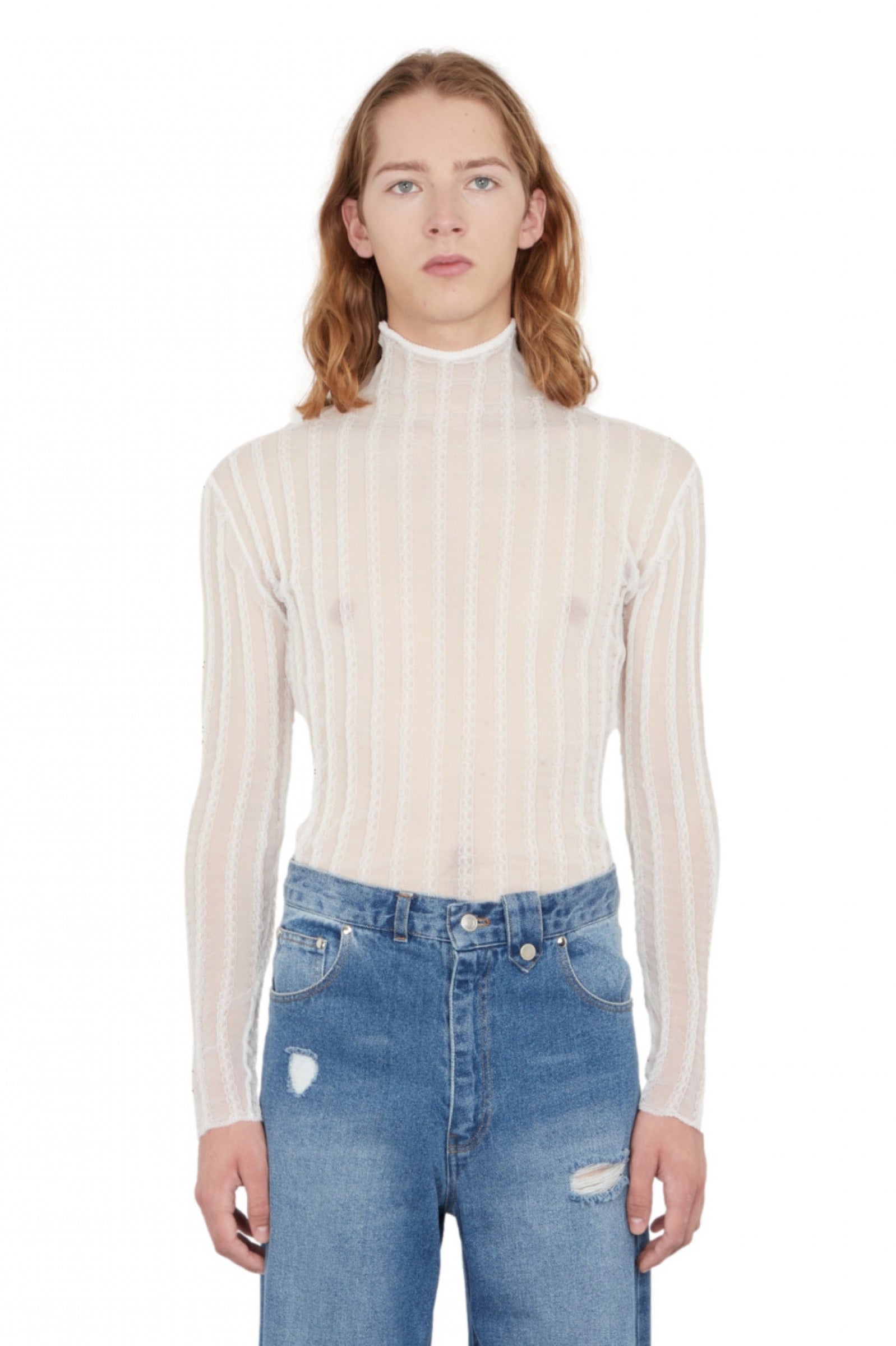 TRANSPARENT CABLE KNIT