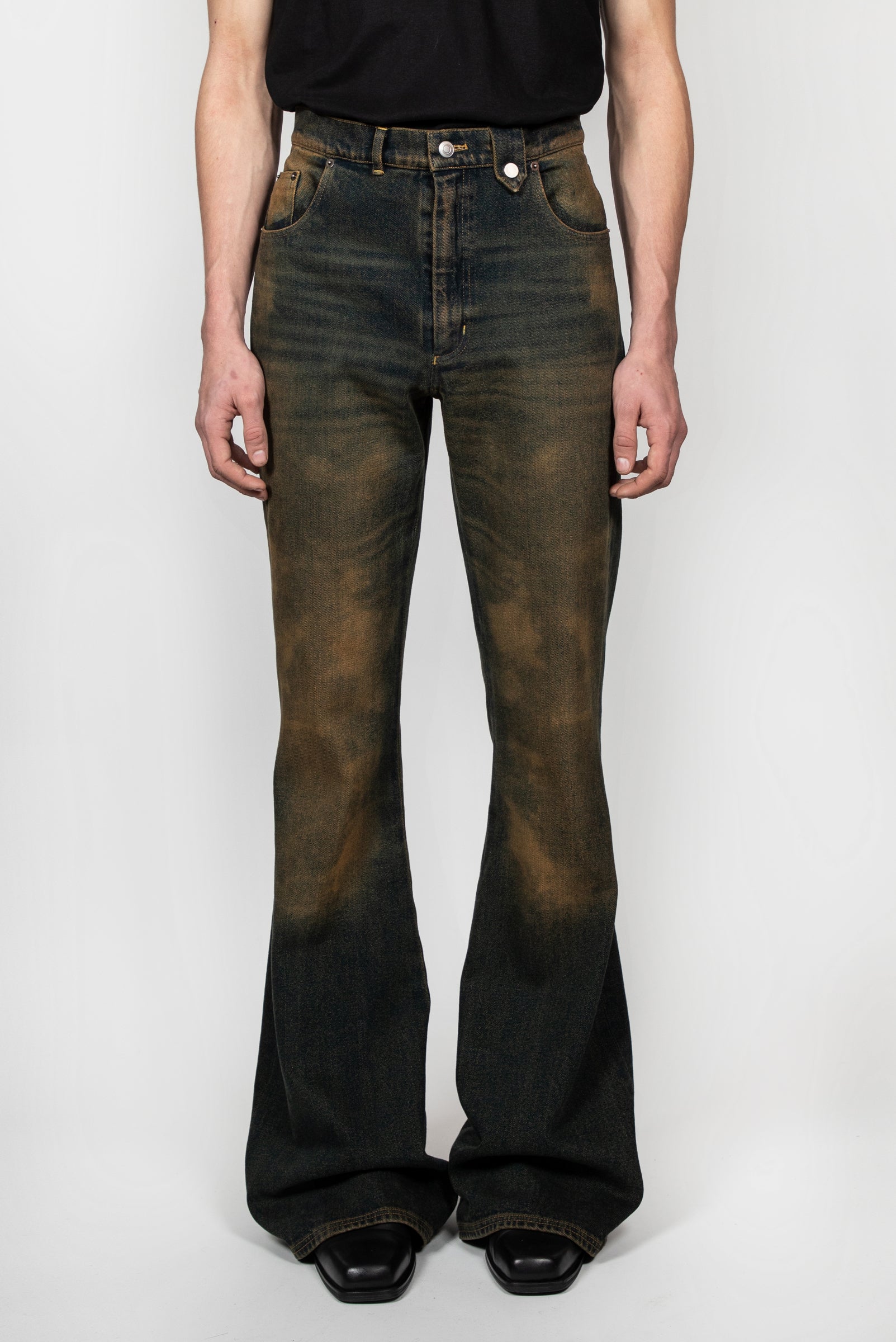 DIRTY WASH WIDE LEG JEANS