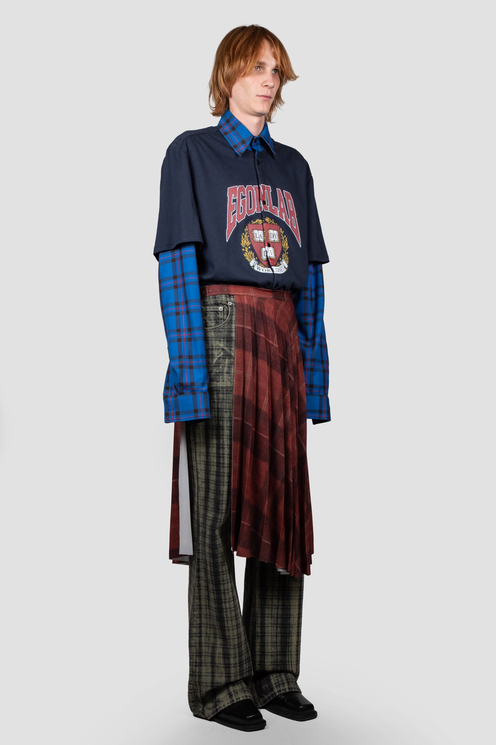 【希少】 egonlab pleated skirt 23aw エゴンラボ EGONLAB スラックス 希少】 egonlab pleated skirt 23aw エゴンラボ