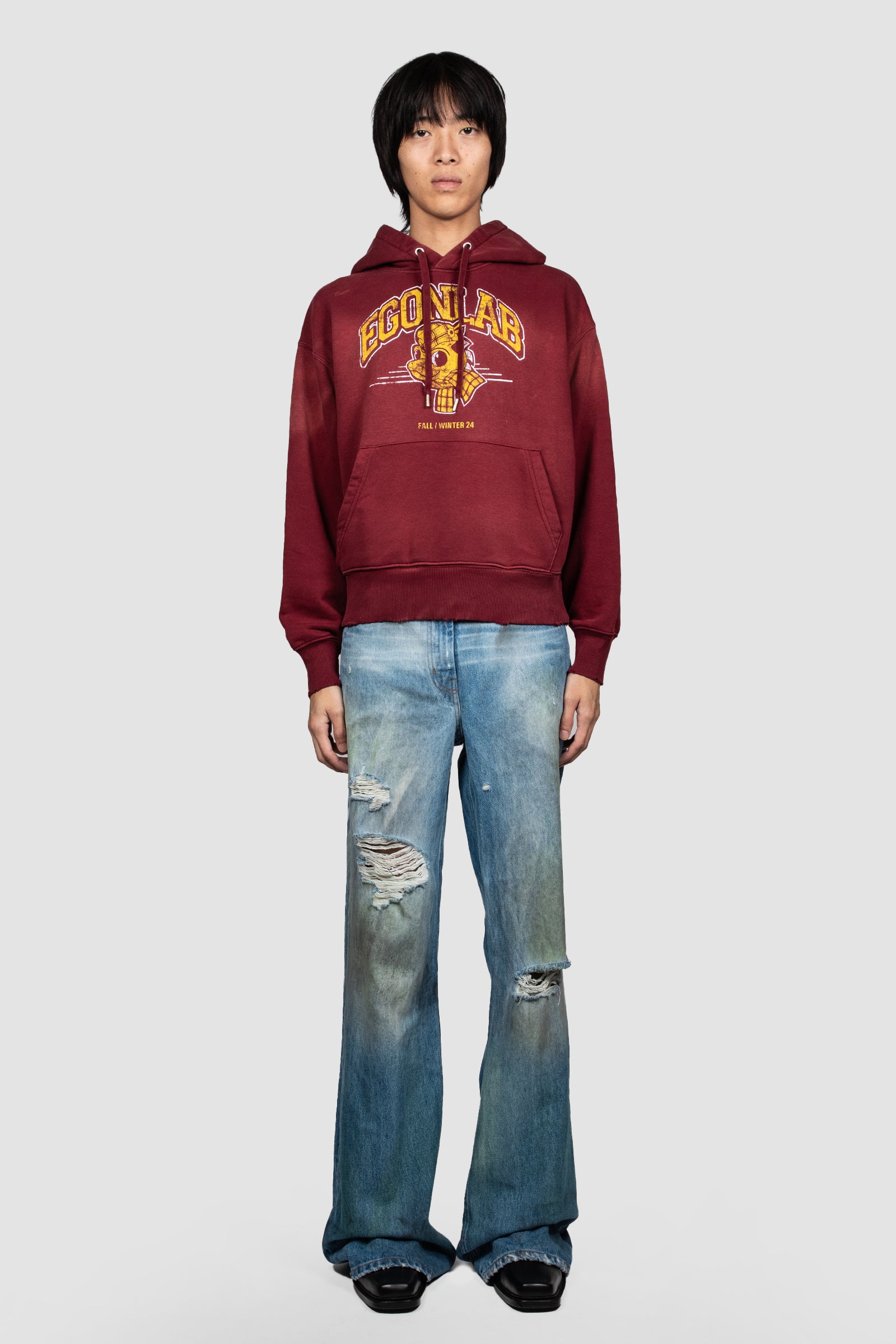 【EGONLAB】DRAGON SUNFADE NAVY HOODIE AW24 DRAGON SUNFADE HOODIE – EGONLAB