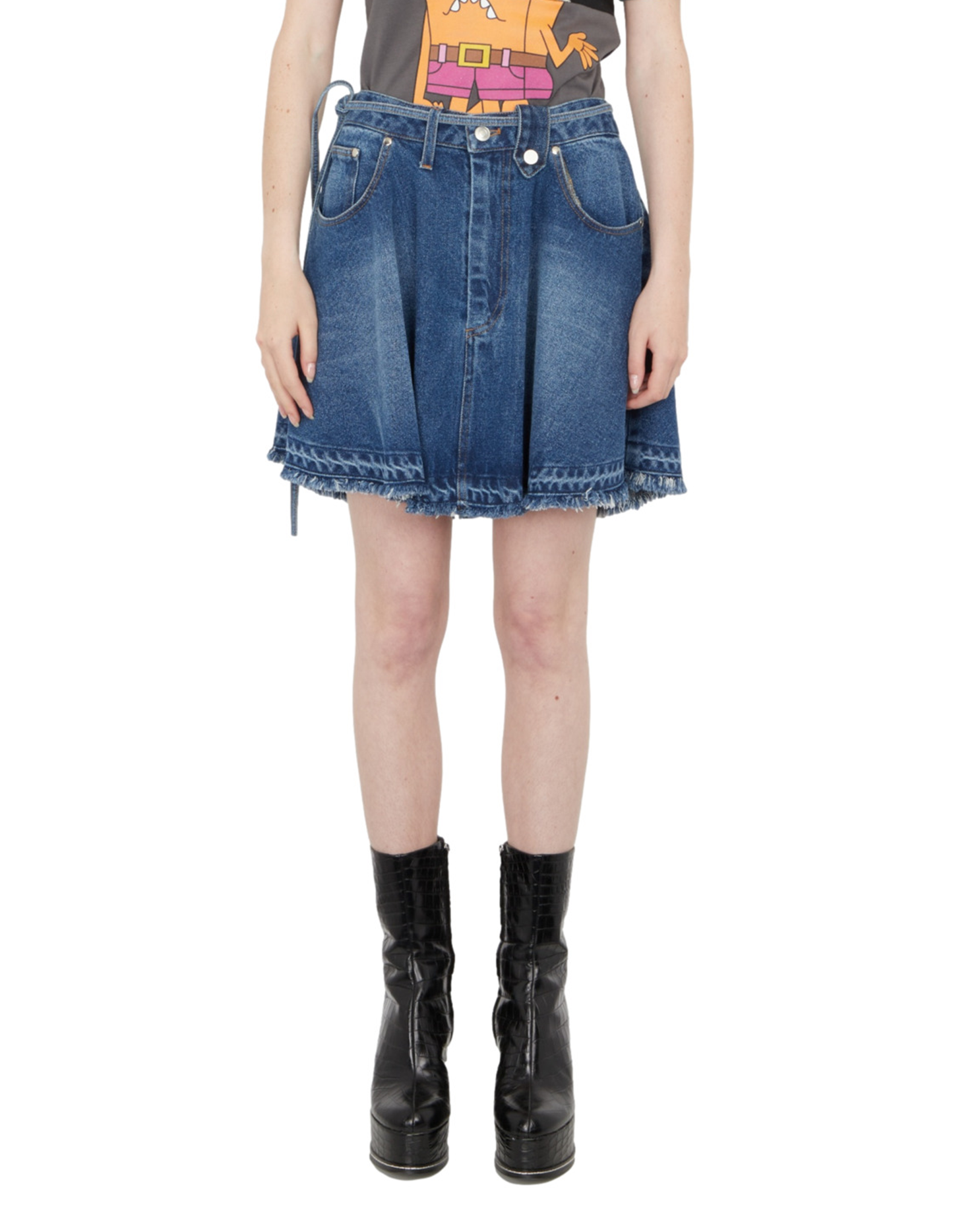 FLARED DENIM SKIRT