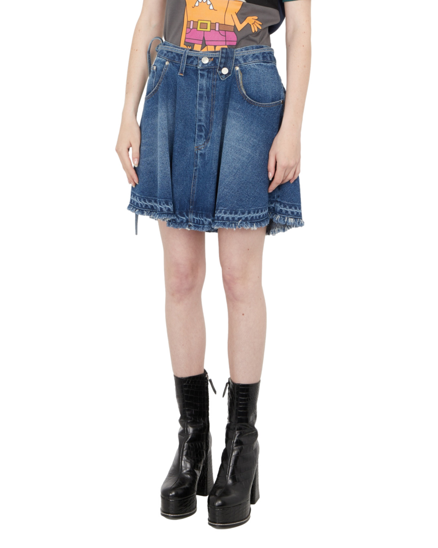 FLARED DENIM SKIRT