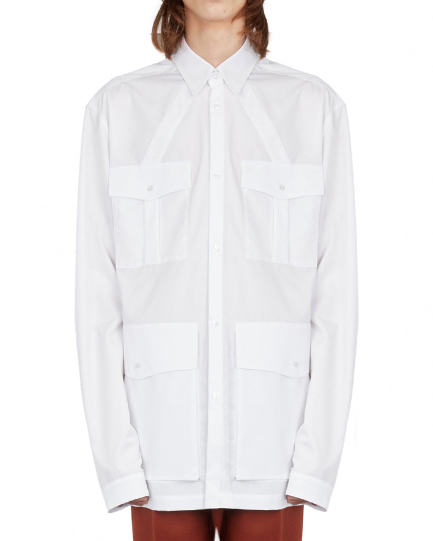 WHITE CARGO SHIRT